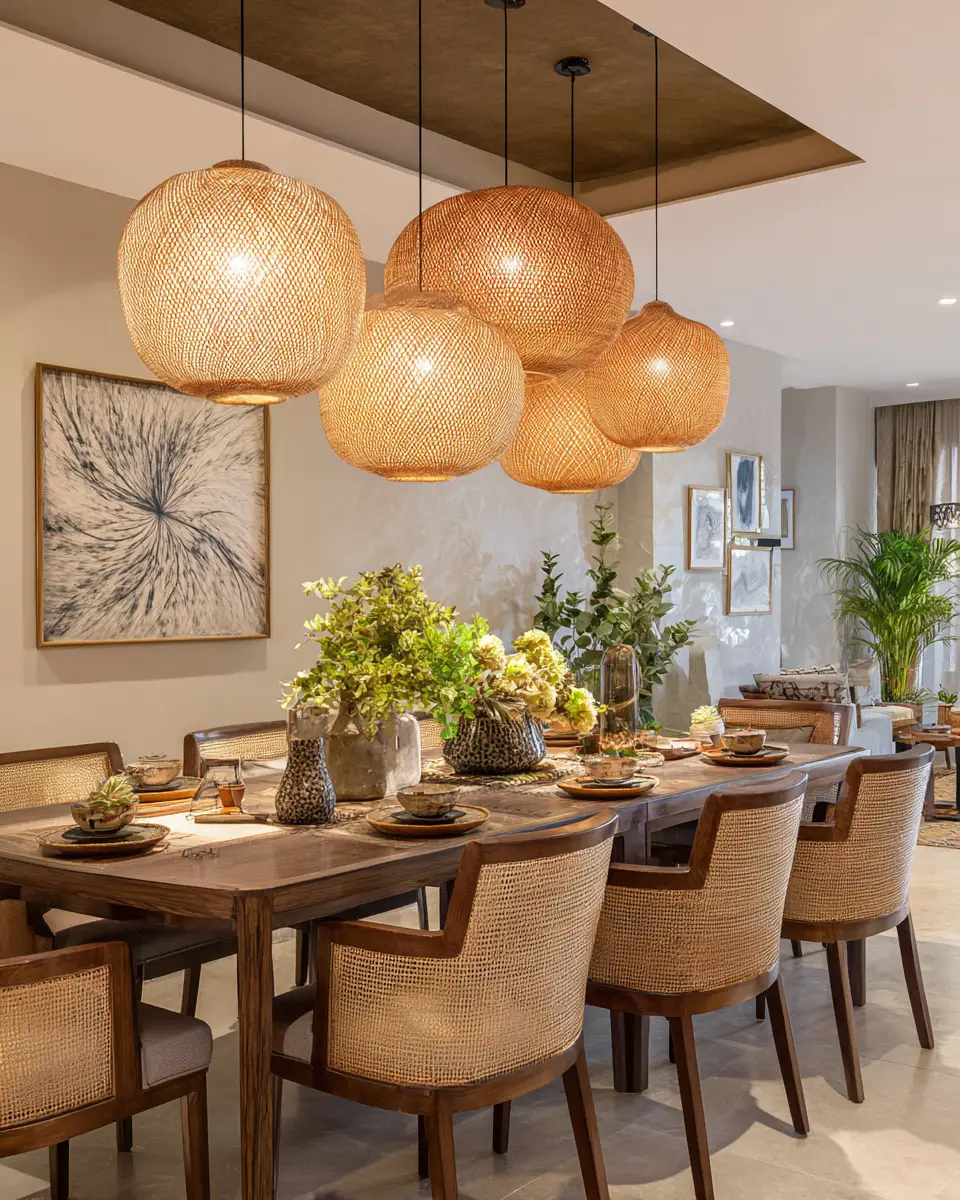 Earthy Contemporary Dining Room Decor Ideas