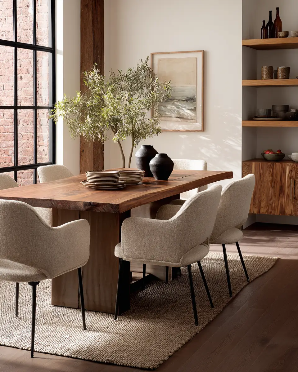 Earthy Contemporary Dining Room Decor Ideas