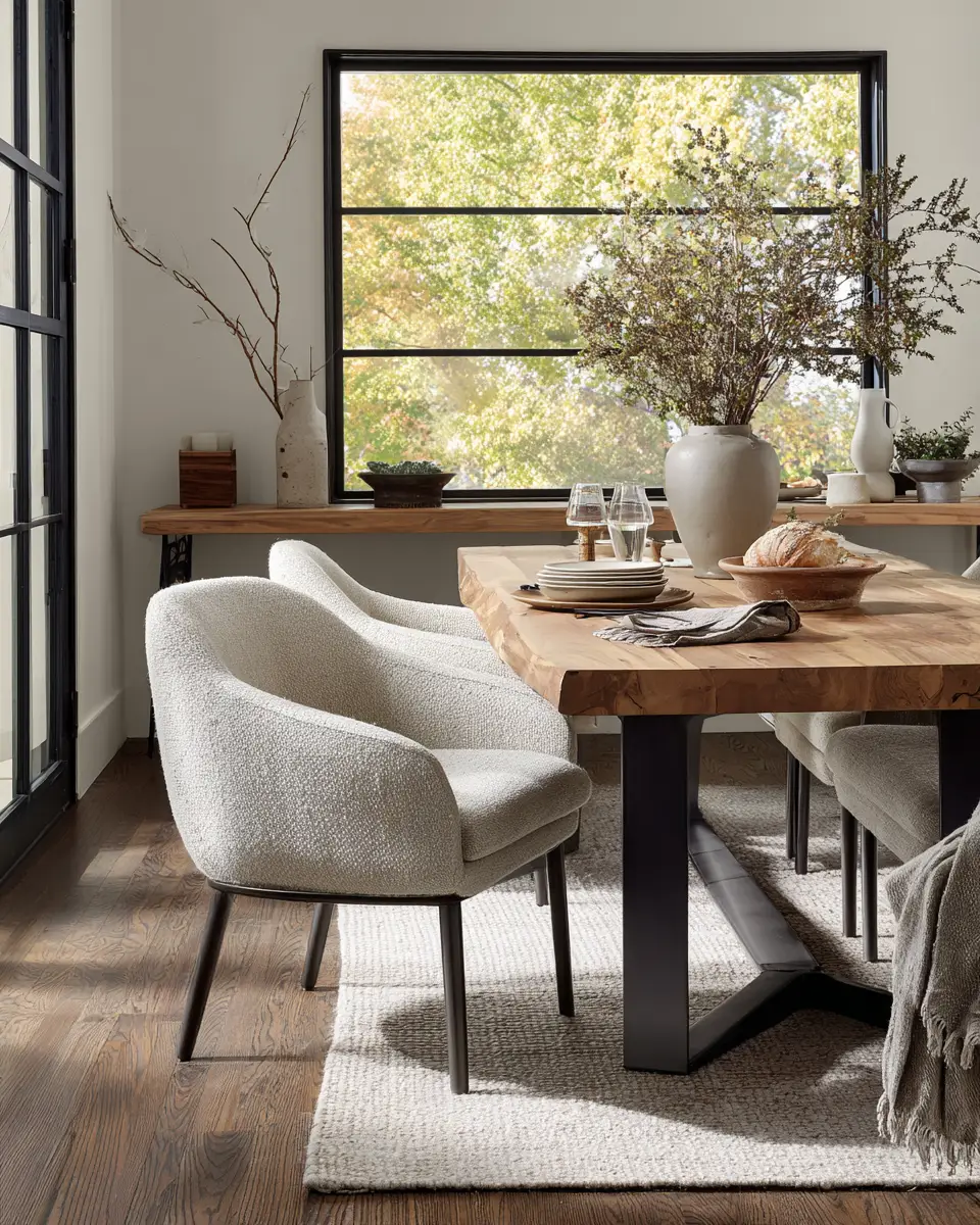 Earthy Contemporary Dining Room Decor Ideas