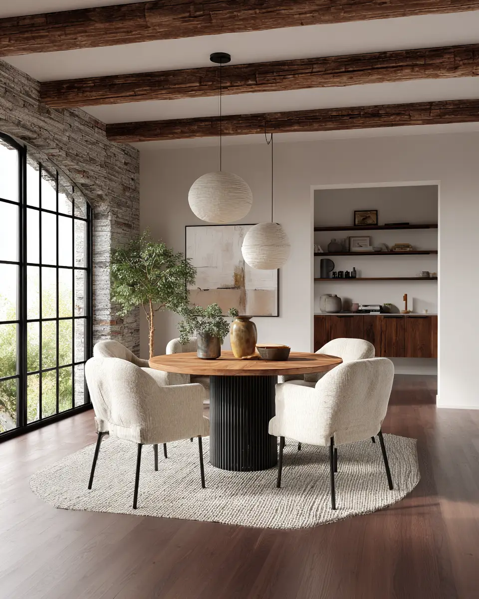 Earthy Contemporary Dining Room Decor Ideas