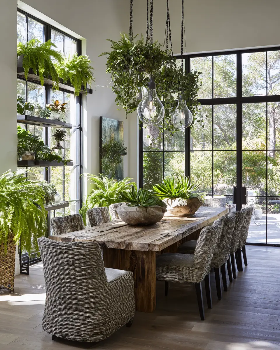 Earthy Contemporary Dining Room Decor Ideas
