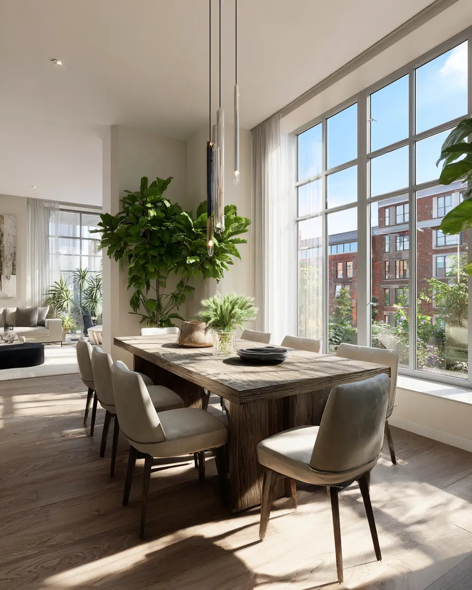 Earthy Contemporary Dining Room Decor Ideas