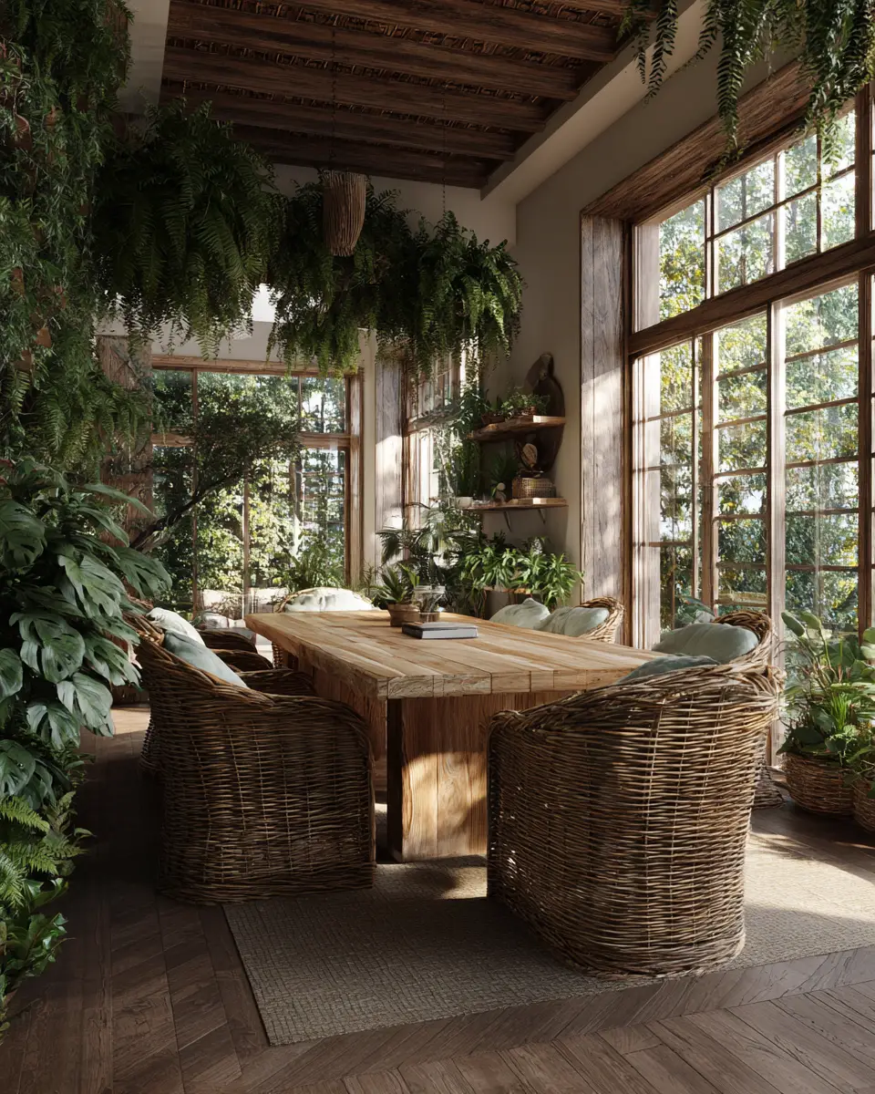 Earthy Contemporary Dining Room Decor Ideas