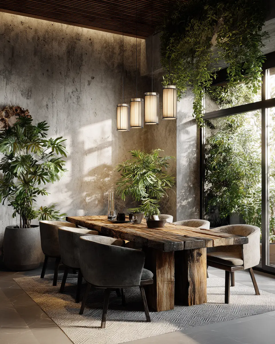 Earthy Contemporary Dining Room Decor Ideas