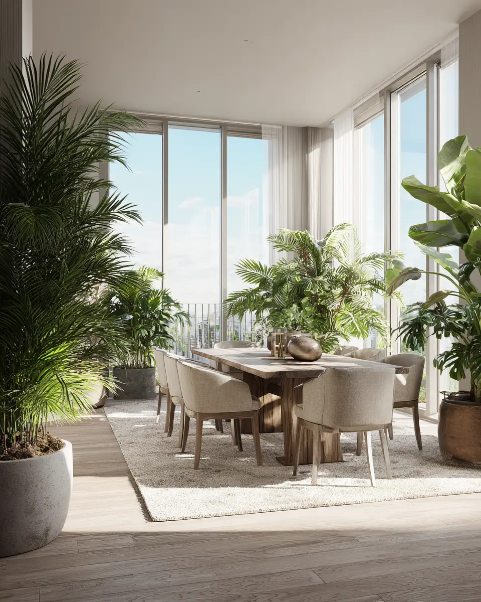 Earthy Contemporary Dining Room Decor Ideas