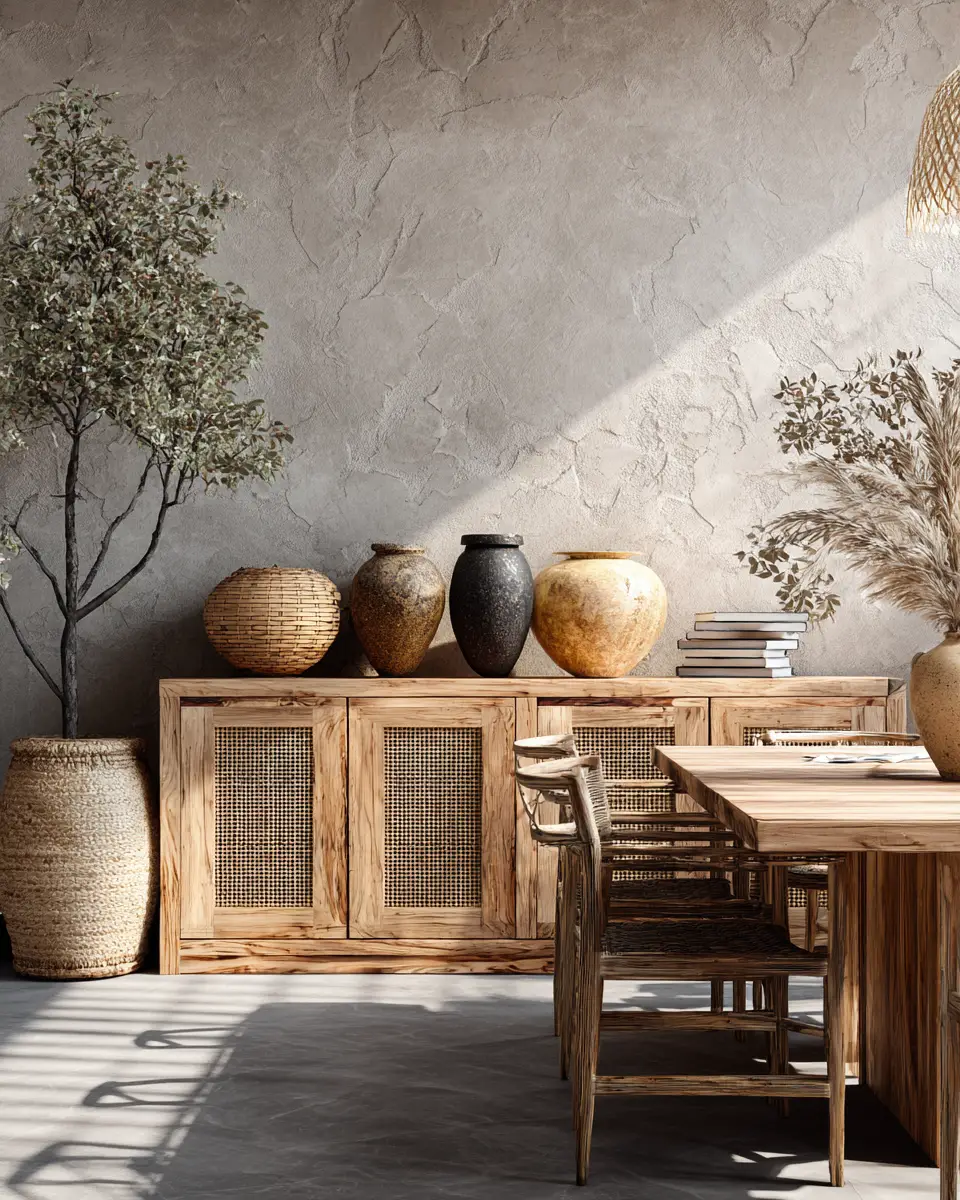 Earthy Contemporary Dining Room Decor Ideas