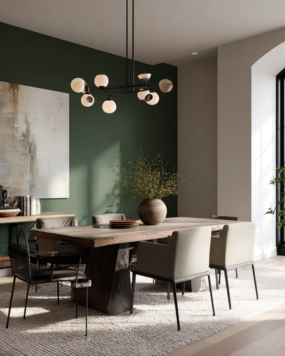 Earthy Contemporary Dining Room Decor Ideas