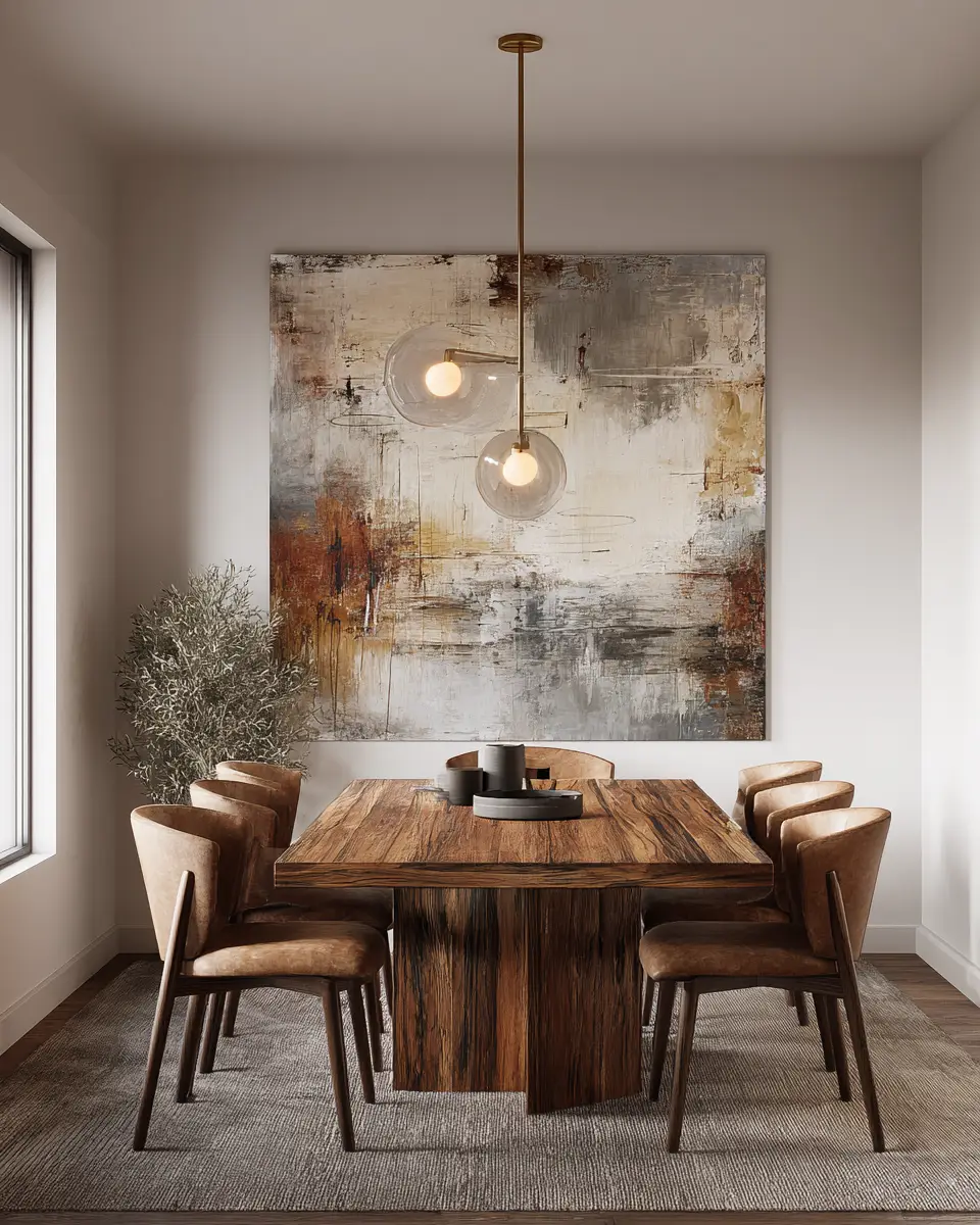 Earthy Contemporary Dining Room Decor Ideas