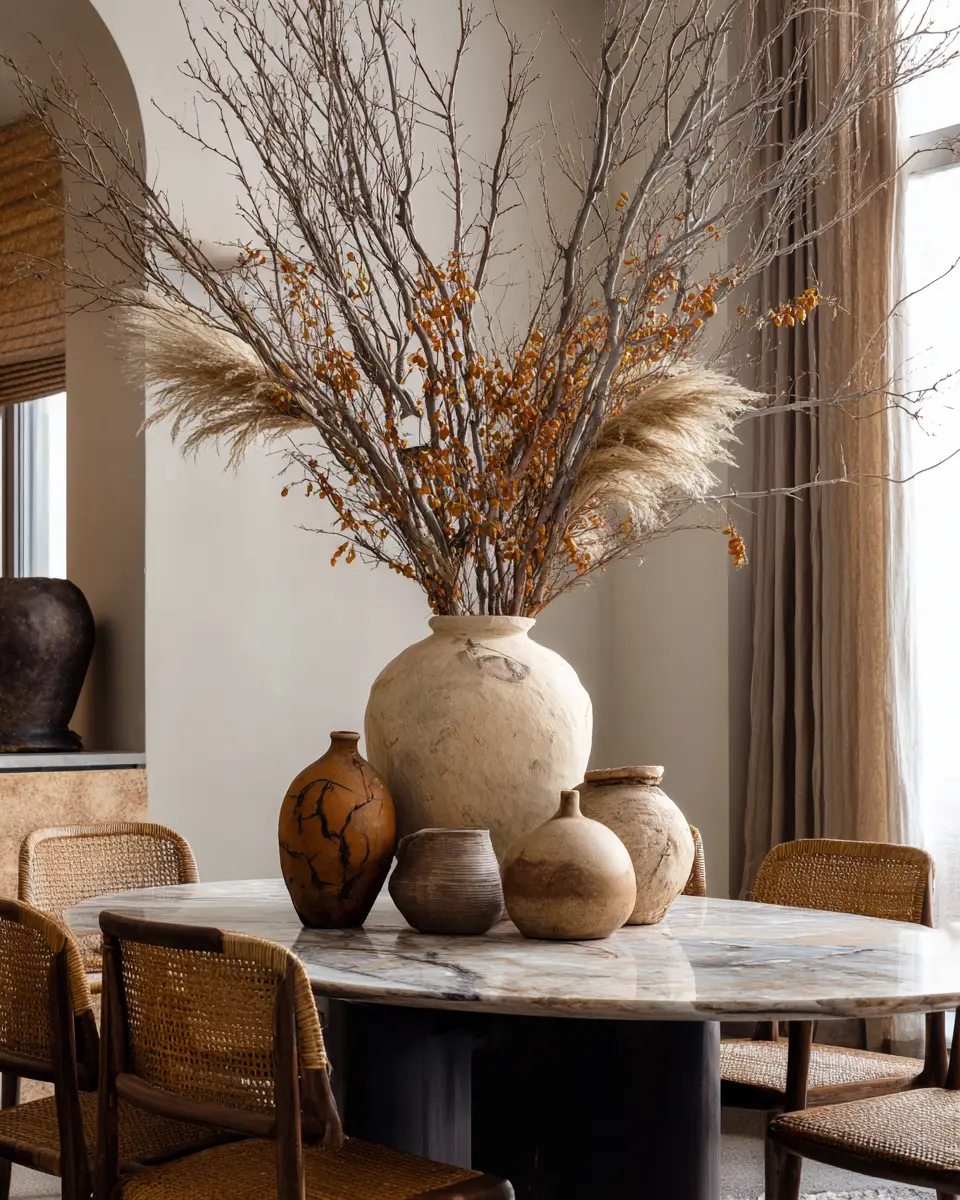 Earthy Contemporary Dining Room Decor Ideas