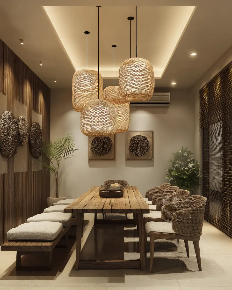 Earthy Contemporary Dining Room Decor Ideas