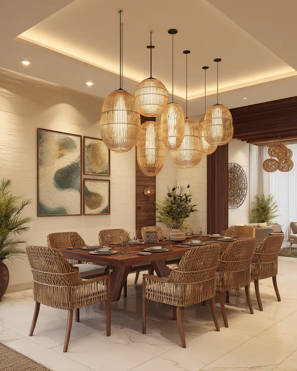 Earthy Contemporary Dining Room Decor Ideas