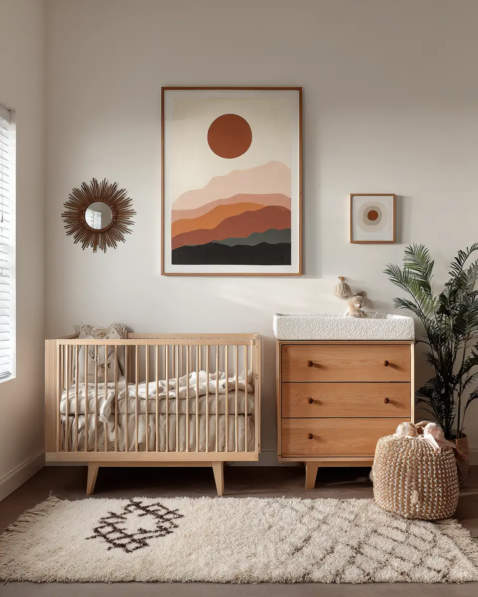 Earthy Contemporary Nursery Decor Ideas