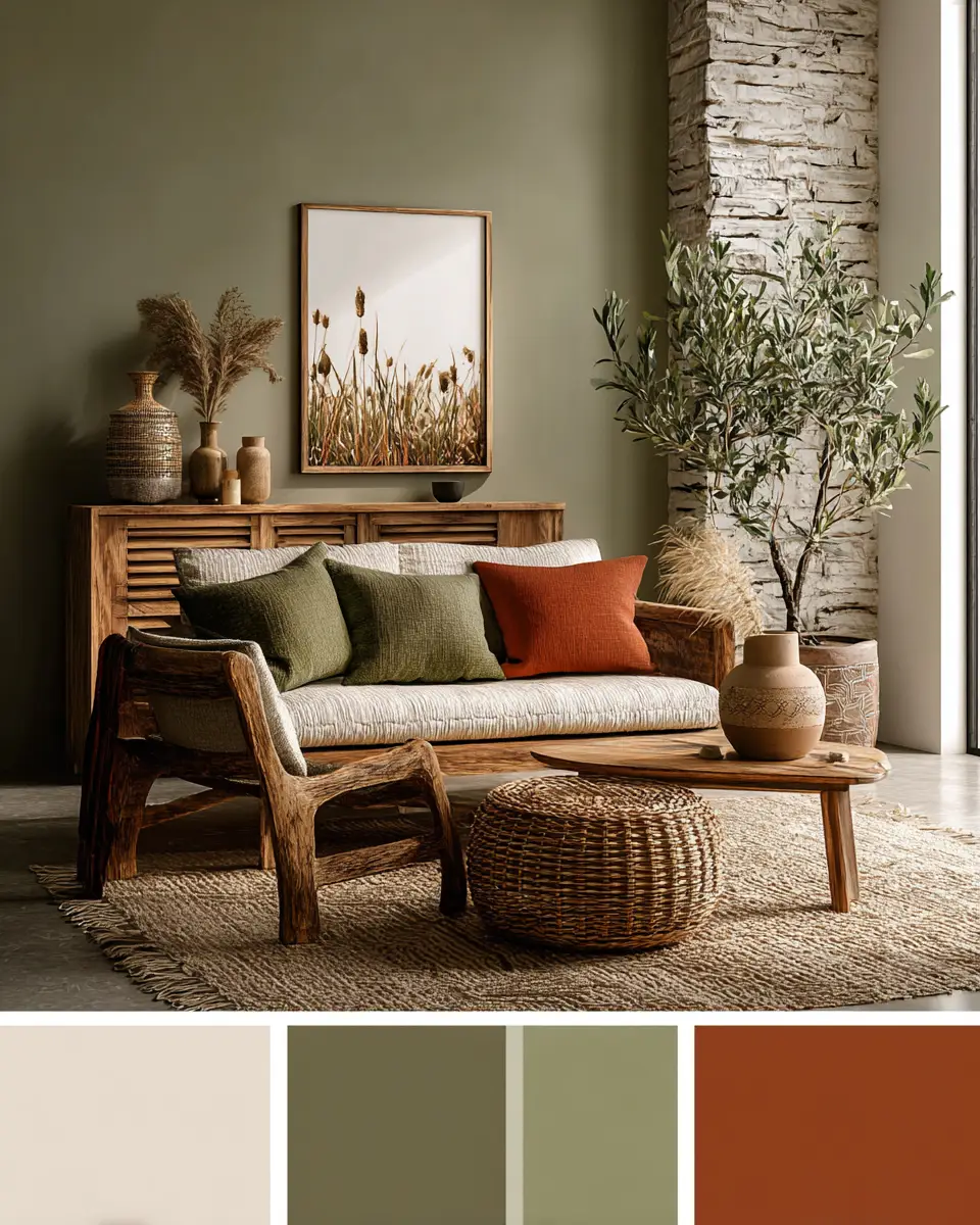 Earthy Country Living Room Decor Ideas