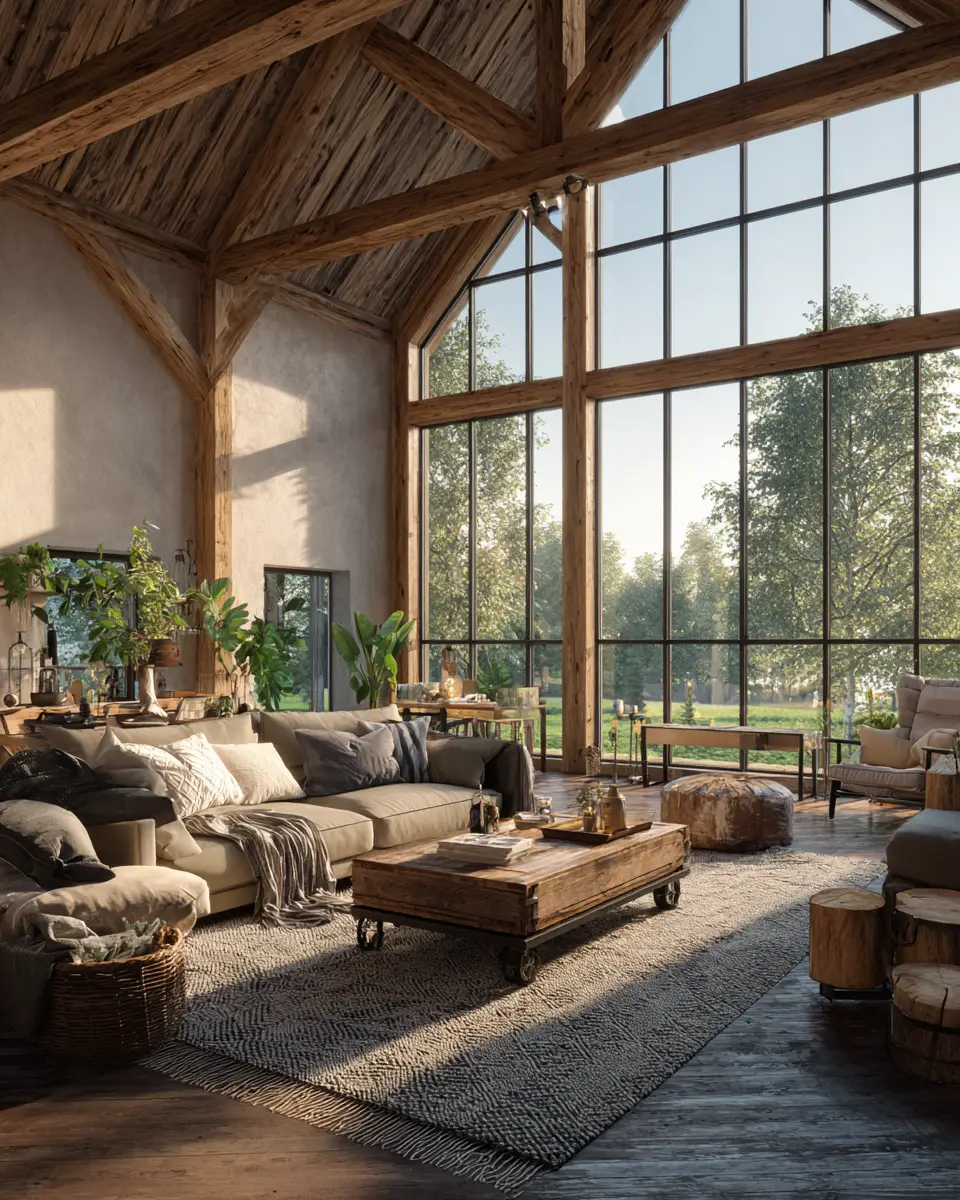 Earthy Country Living Room Decor Ideas