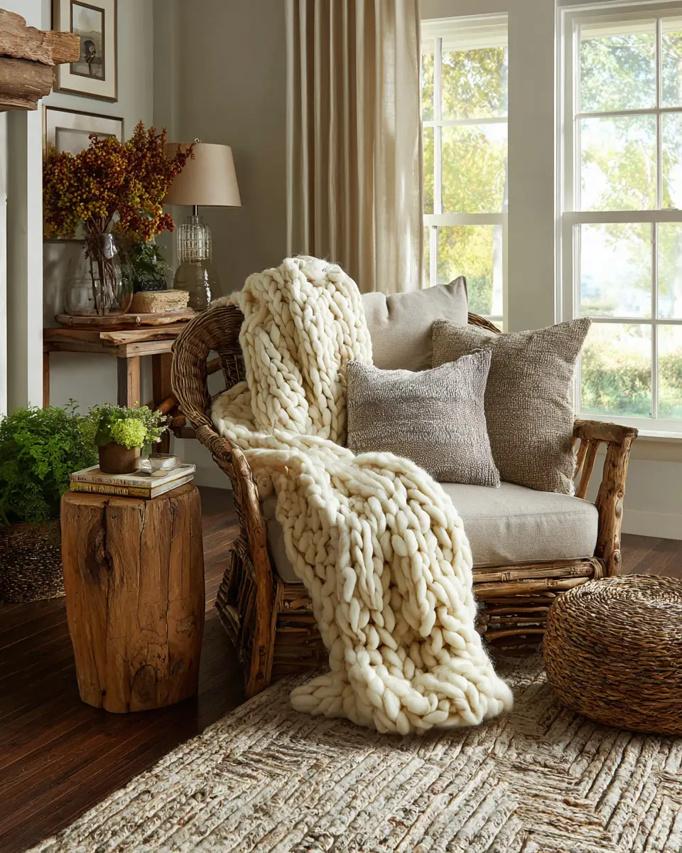 Earthy Country Living Room Decor Ideas