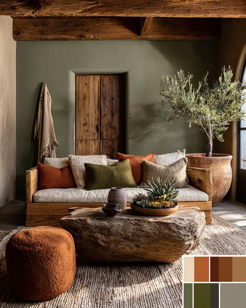 Earthy Country Living Room Decor Ideas