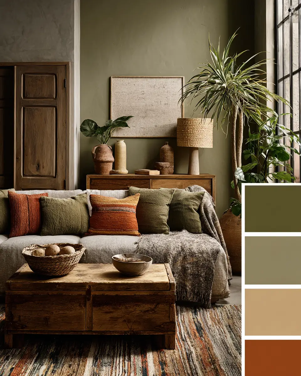 Earthy Country Living Room Decor Ideas