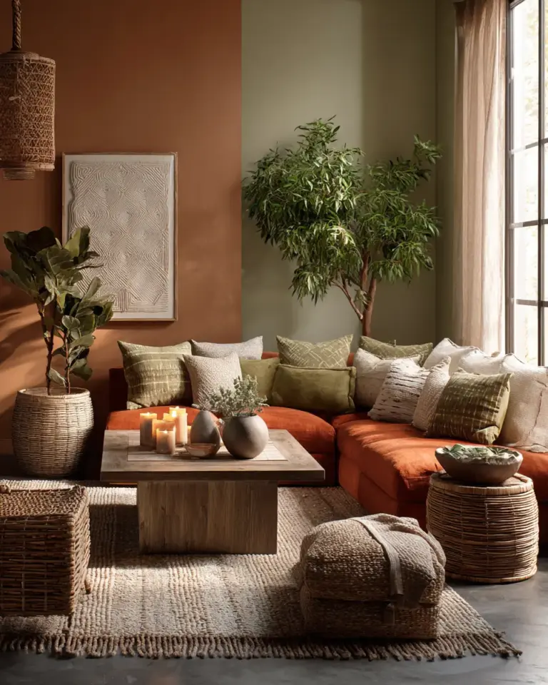 Earthy Eclectic Living Room Decor Ideas - Featured