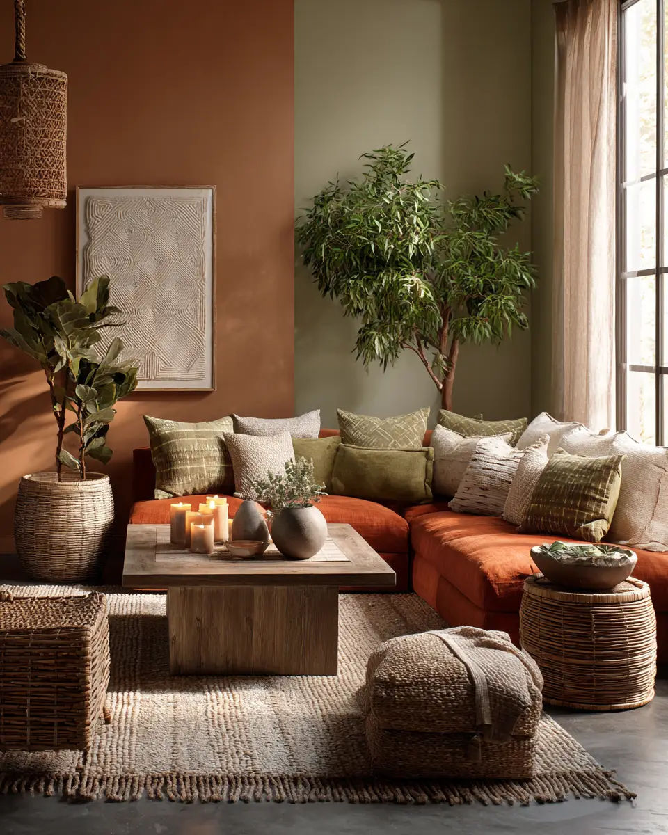 Earthy Eclectic Living Room Decor Ideas - Featured