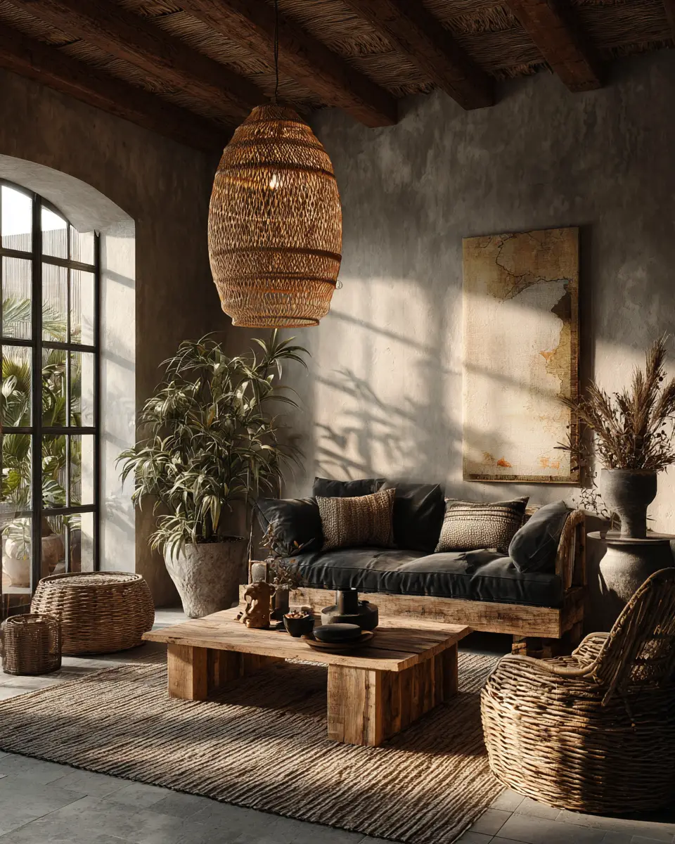 Earthy Eclectic Living Room Decor Ideas