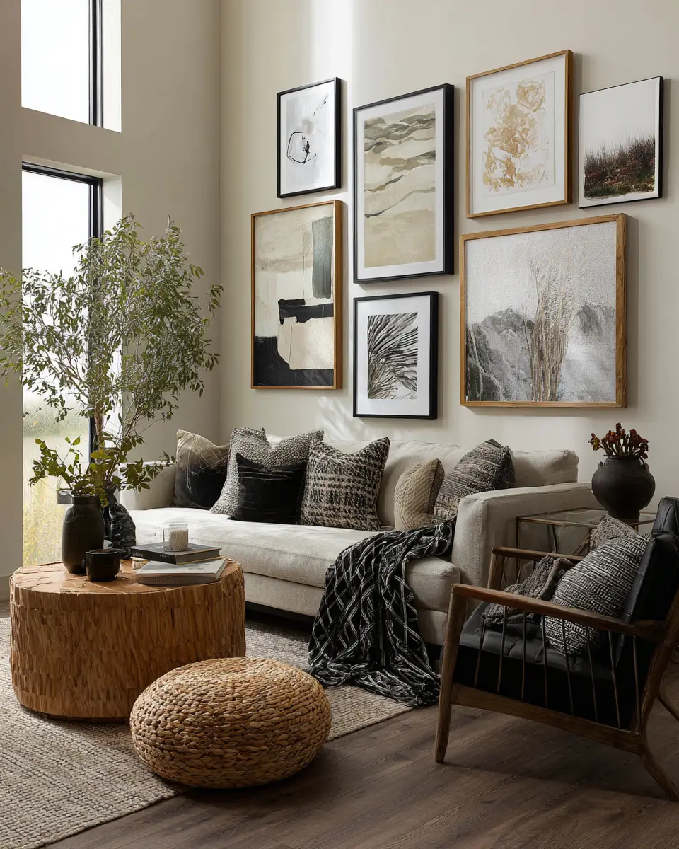 Earthy Eclectic Living Room Decor Ideas
