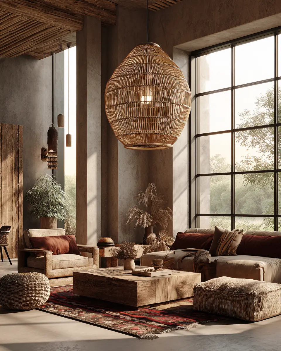 Earthy Eclectic Living Room Decor Ideas