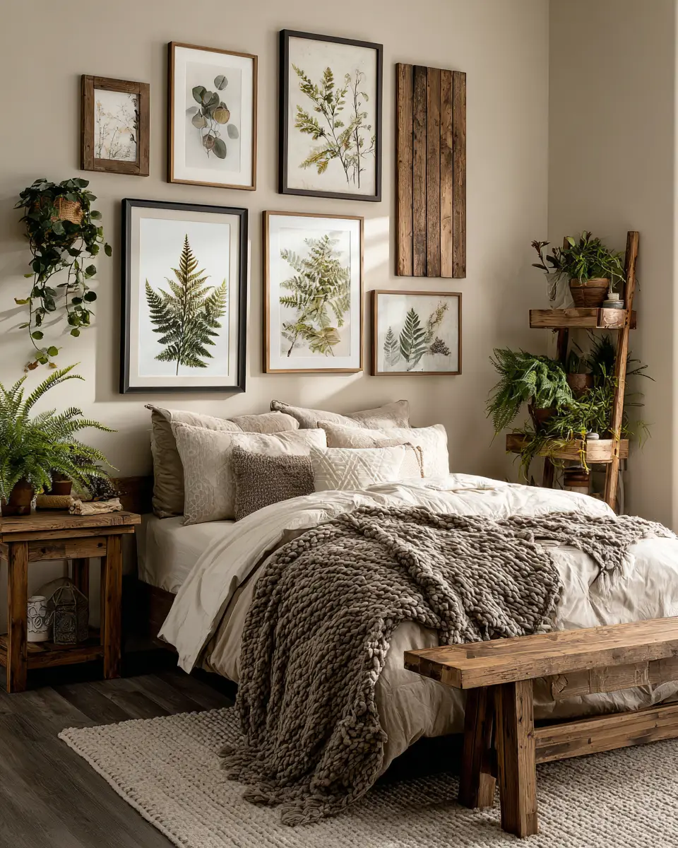 Earthy Farmhouse Bedroom Decor Ideas