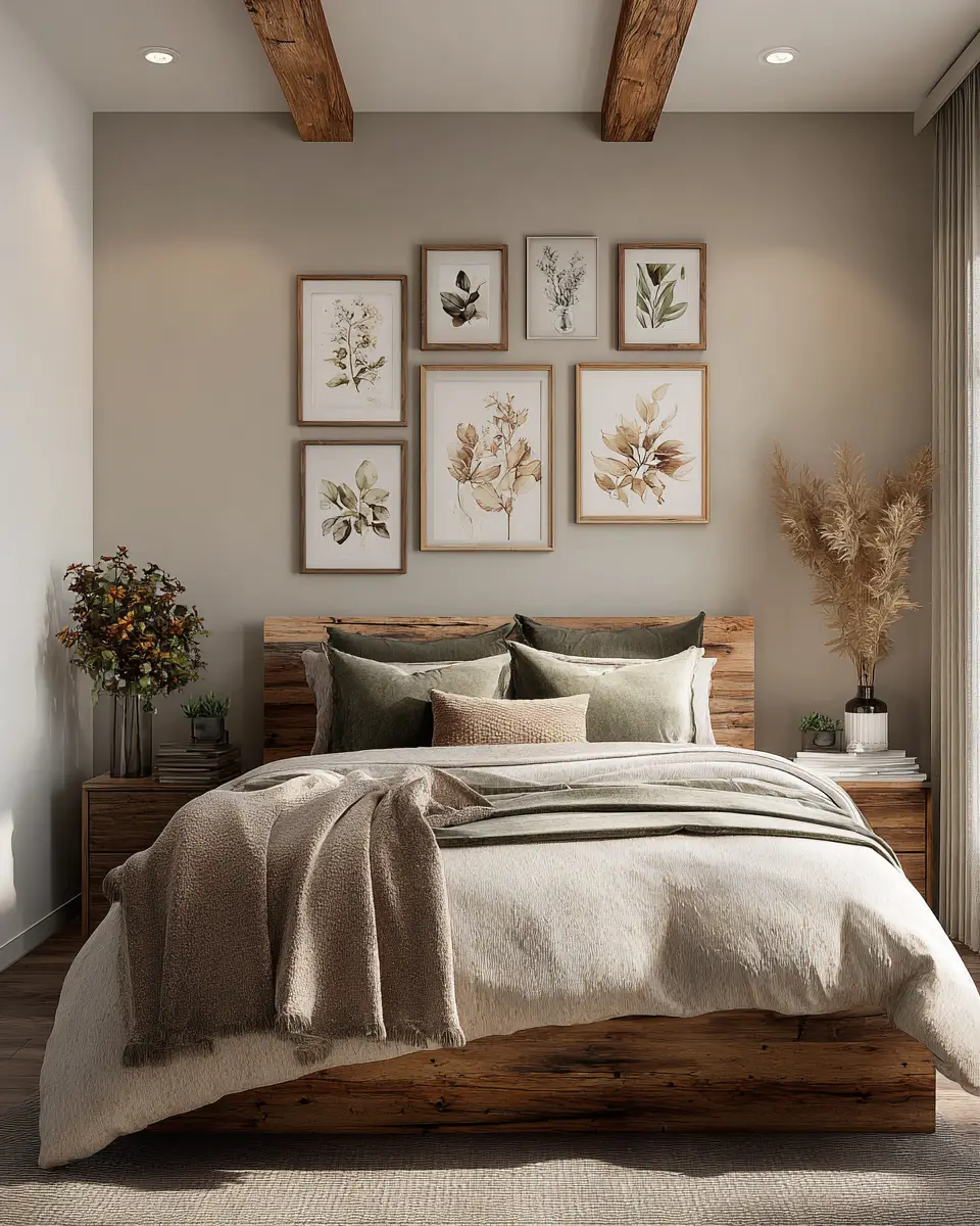 Earthy Farmhouse Bedroom Decor Ideas