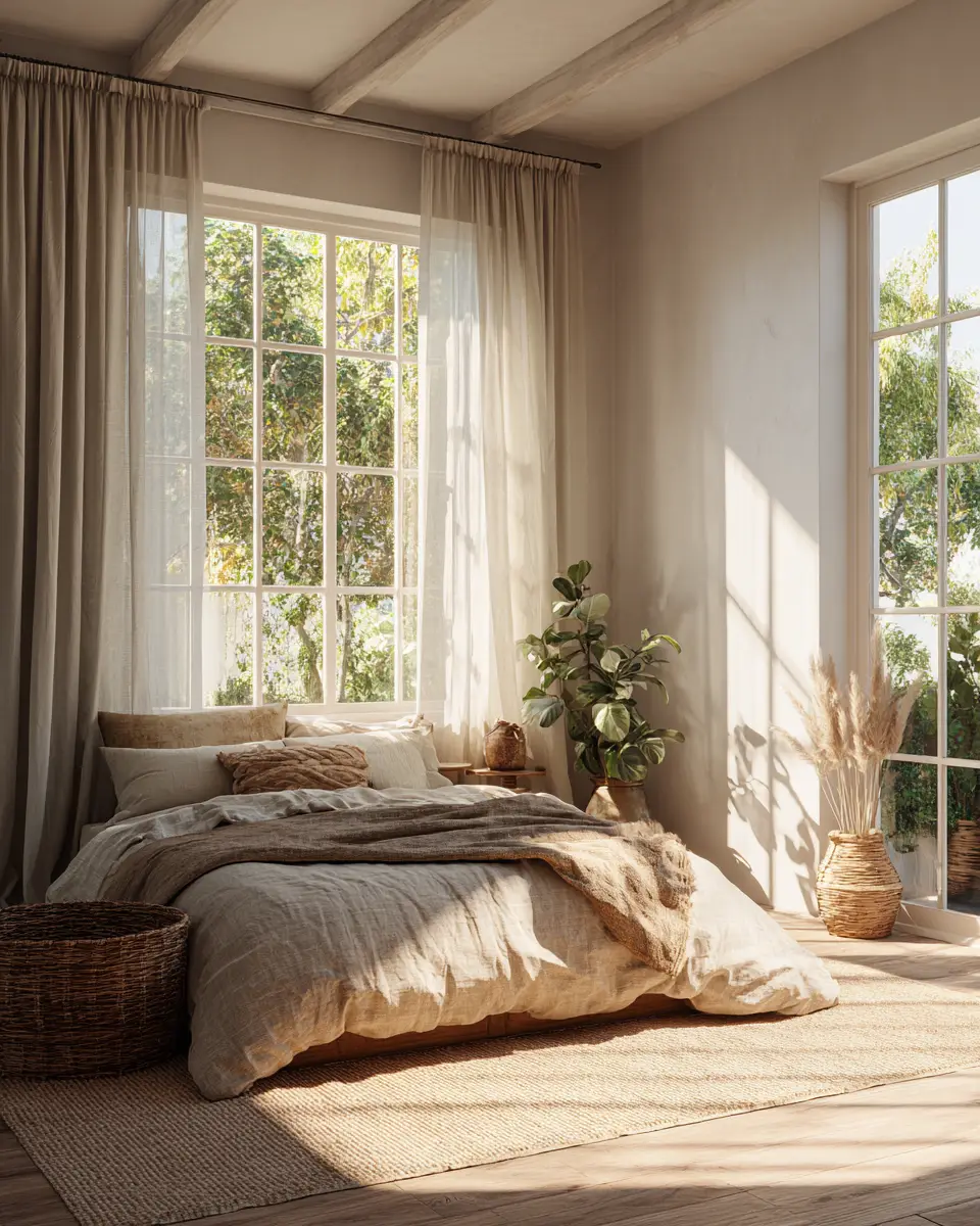 Earthy Farmhouse Bedroom Decor Ideas