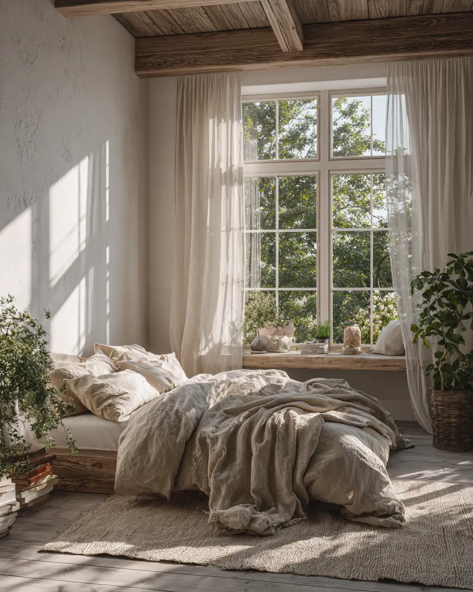 Earthy Farmhouse Bedroom Decor Ideas