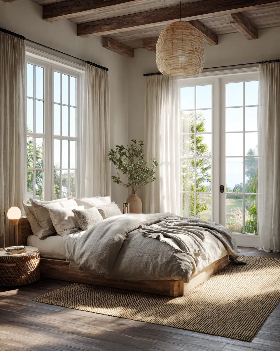 Earthy Farmhouse Bedroom Decor Ideas