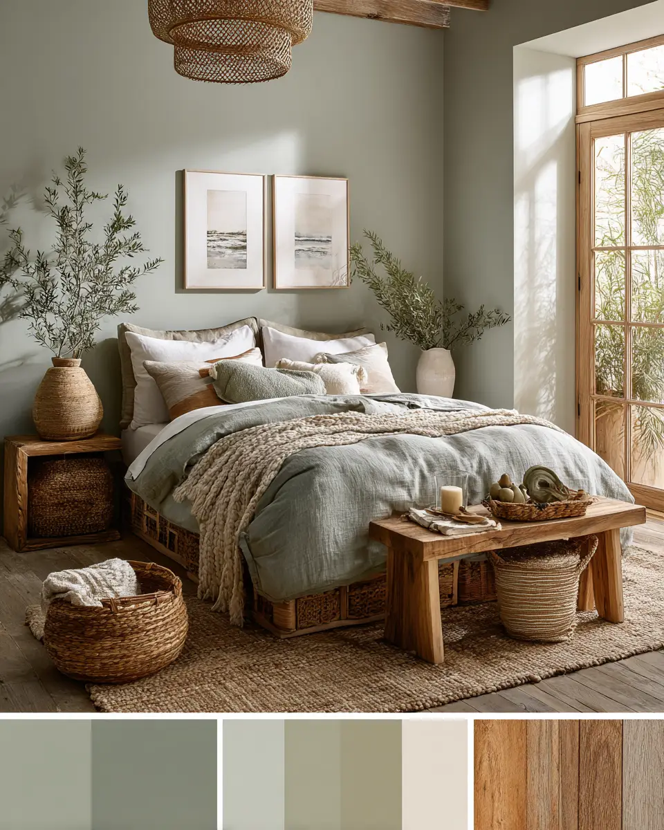 Earthy Farmhouse Bedroom Decor Ideas