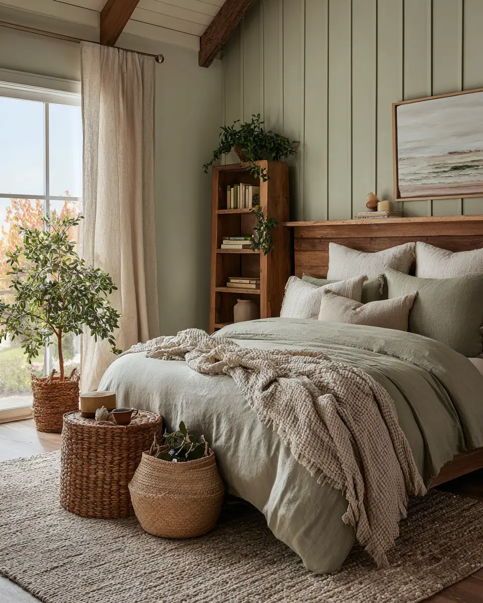 Earthy Farmhouse Bedroom Decor Ideas
