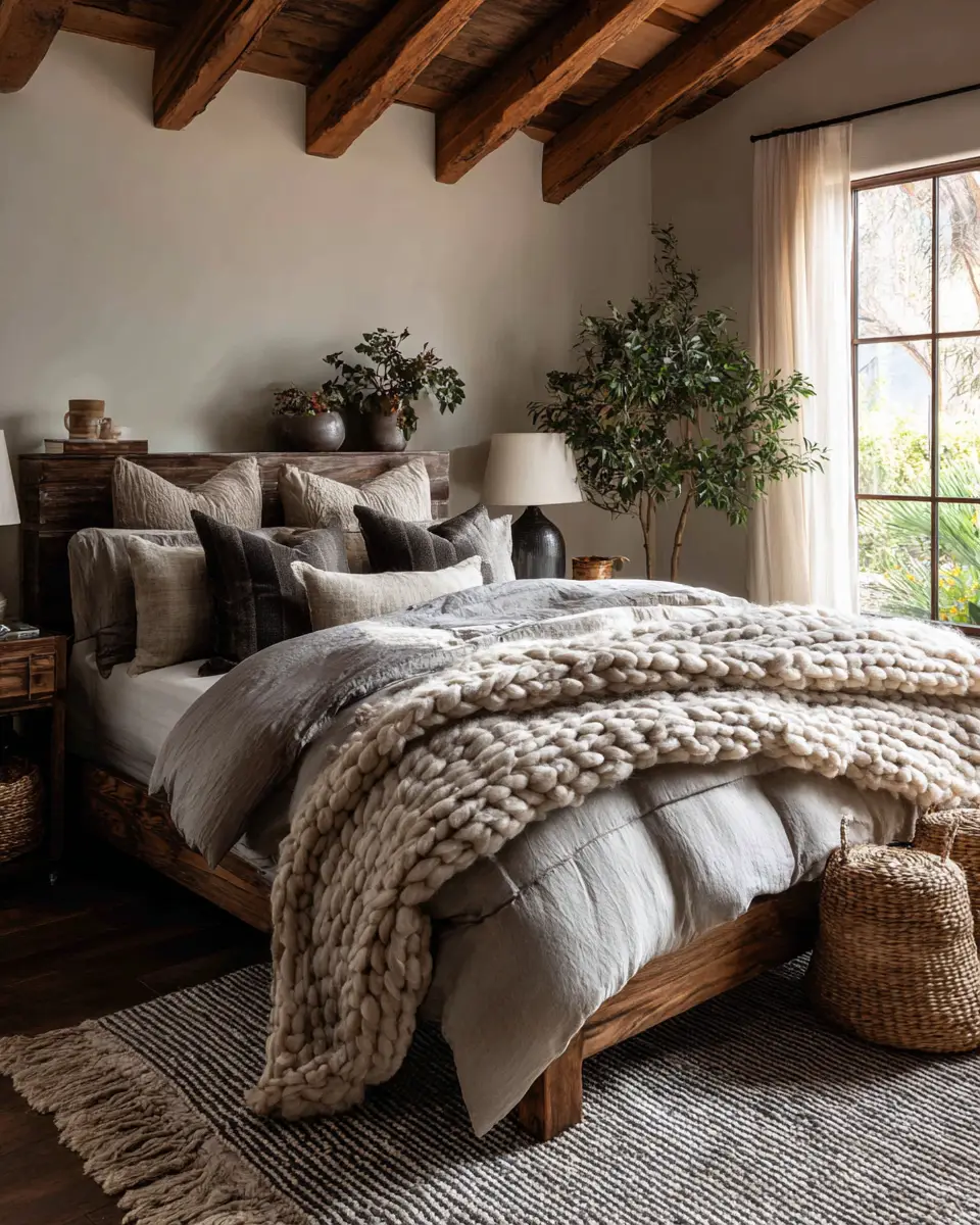 Earthy Farmhouse Bedroom Decor Ideas