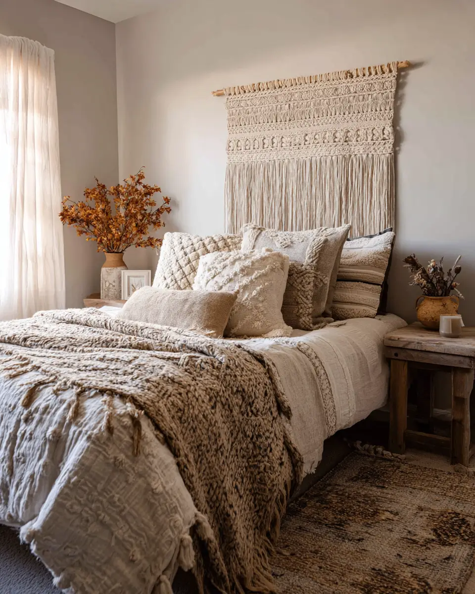 Earthy Farmhouse Bedroom Decor Ideas