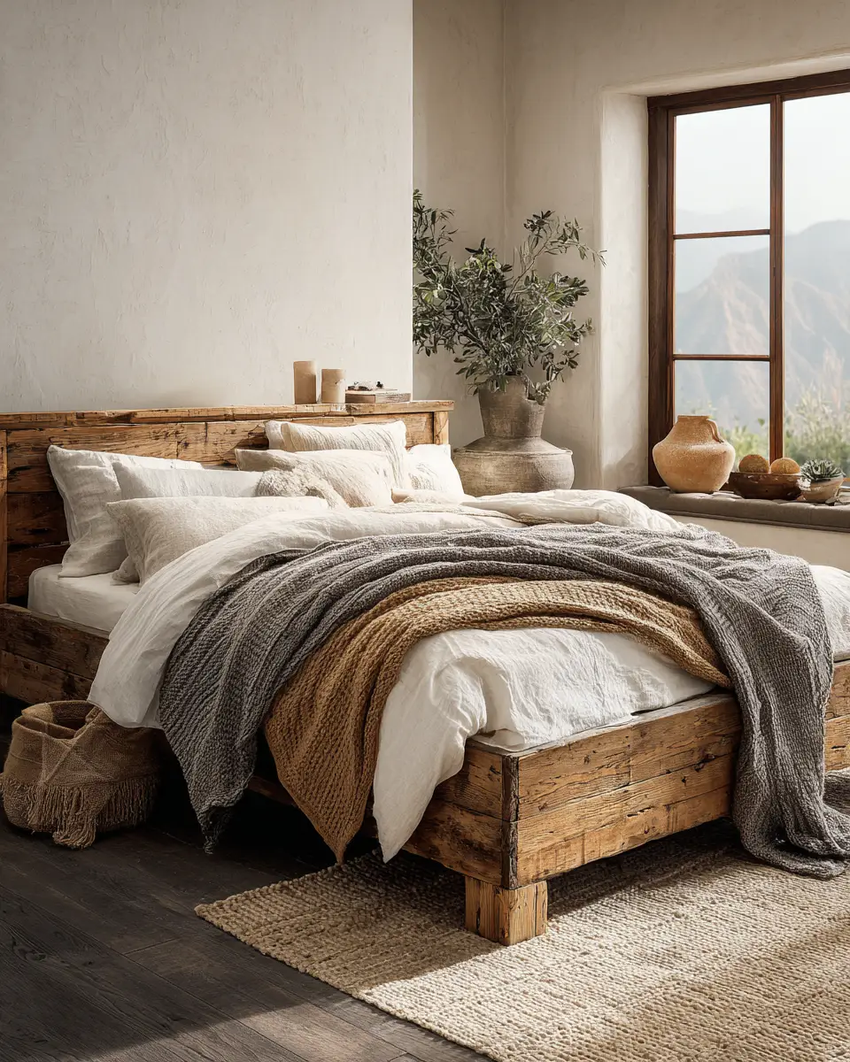 Earthy Farmhouse Bedroom Decor Ideas