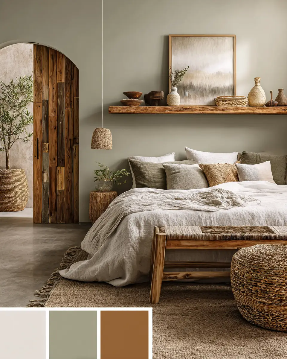 Earthy Farmhouse Bedroom Decor Ideas