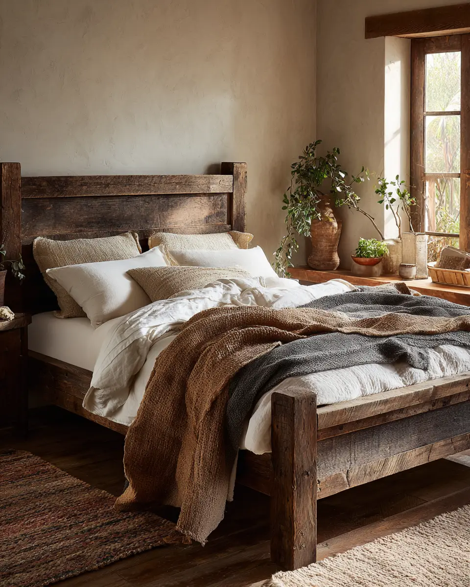 Earthy Farmhouse Bedroom Decor Ideas