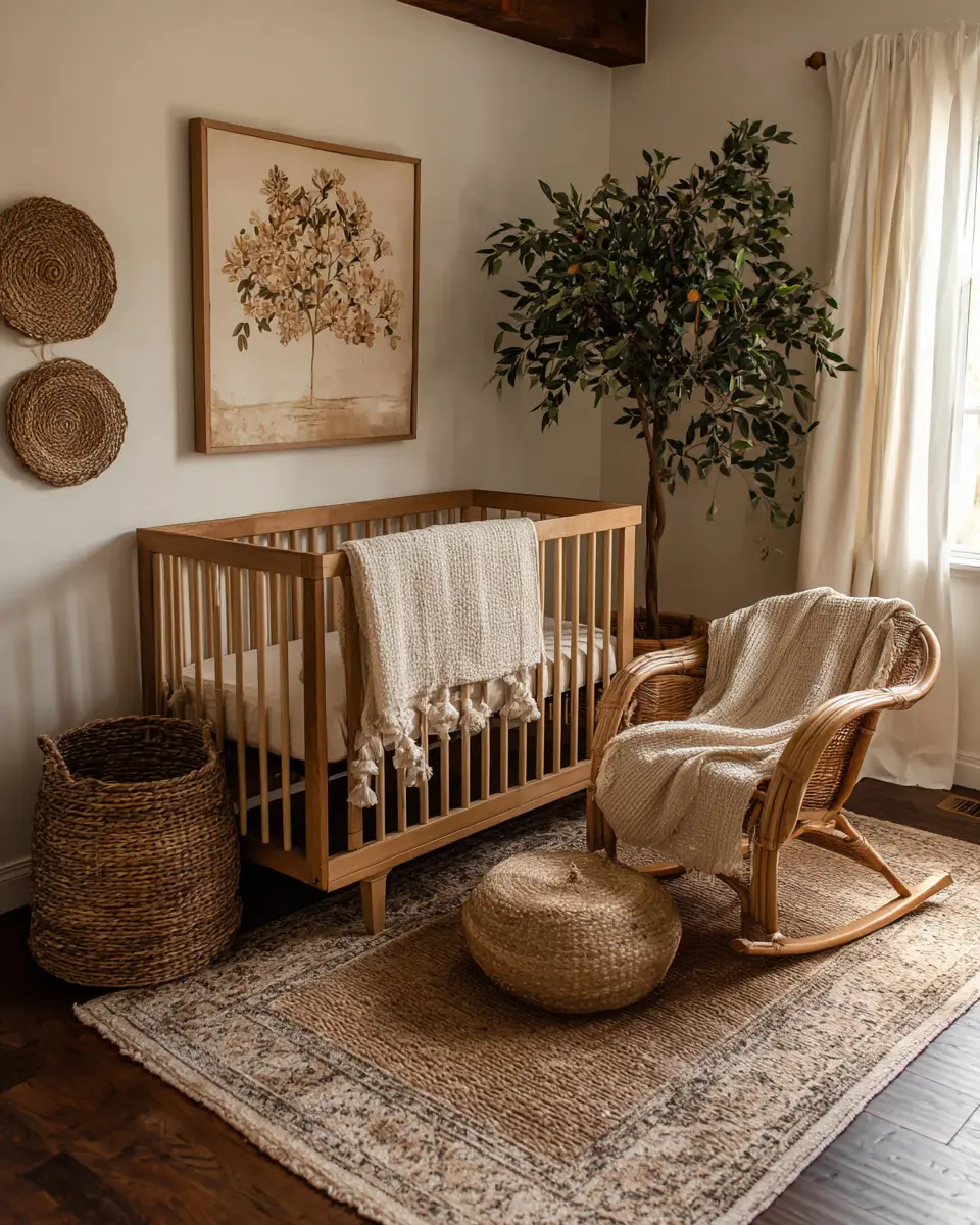 Earthy Farmhouse Nursery Decor Ideas