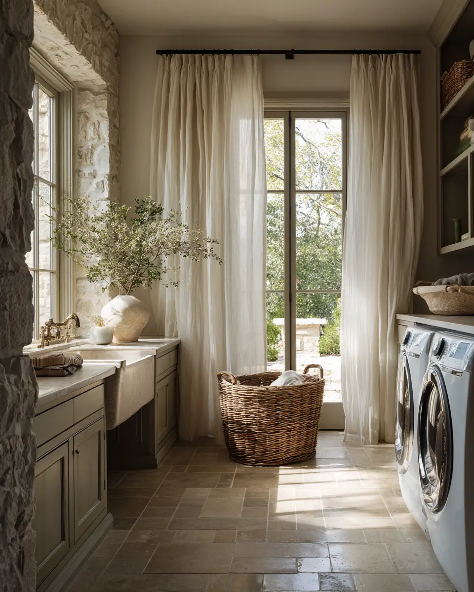 Earthy French Country Laundry Room Decor Ideas