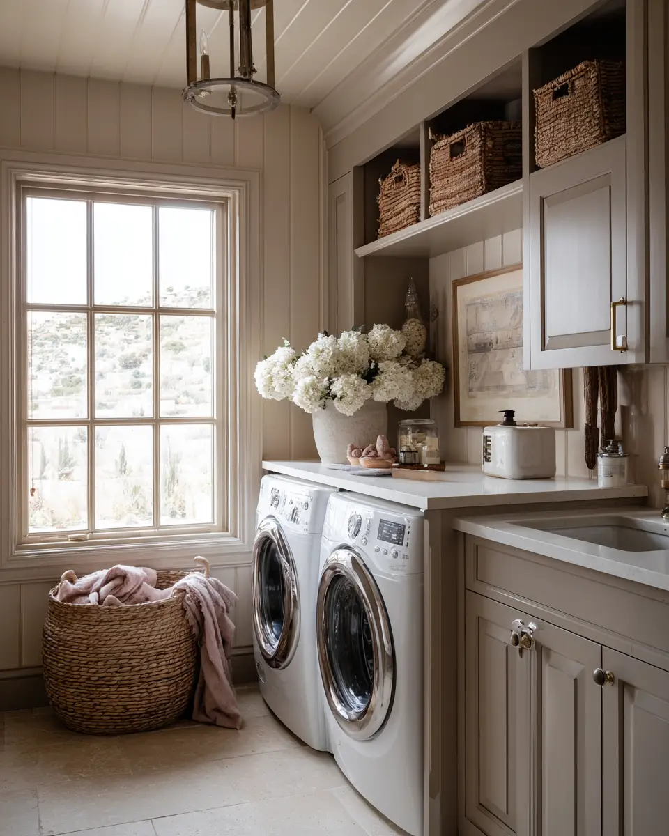 Earthy French Country Laundry Room Decor Ideas