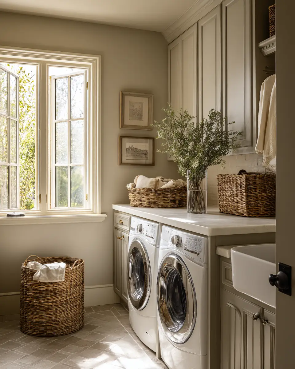Earthy French Country Laundry Room Decor Ideas
