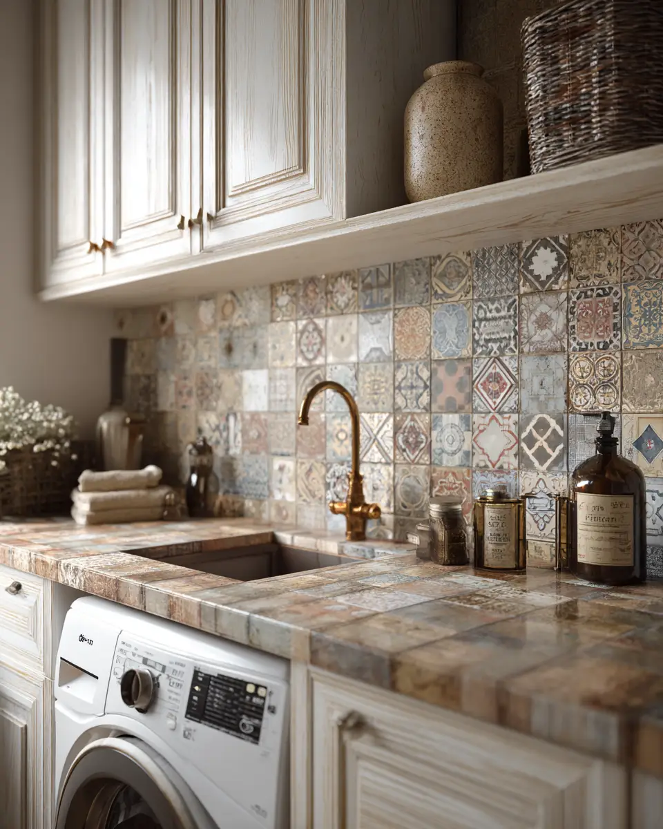 Earthy French Country Laundry Room Decor Ideas