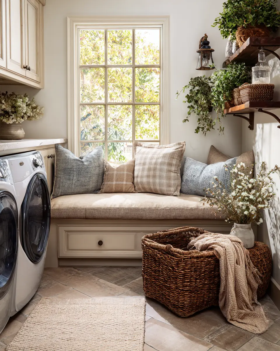 Earthy French Country Laundry Room Decor Ideas