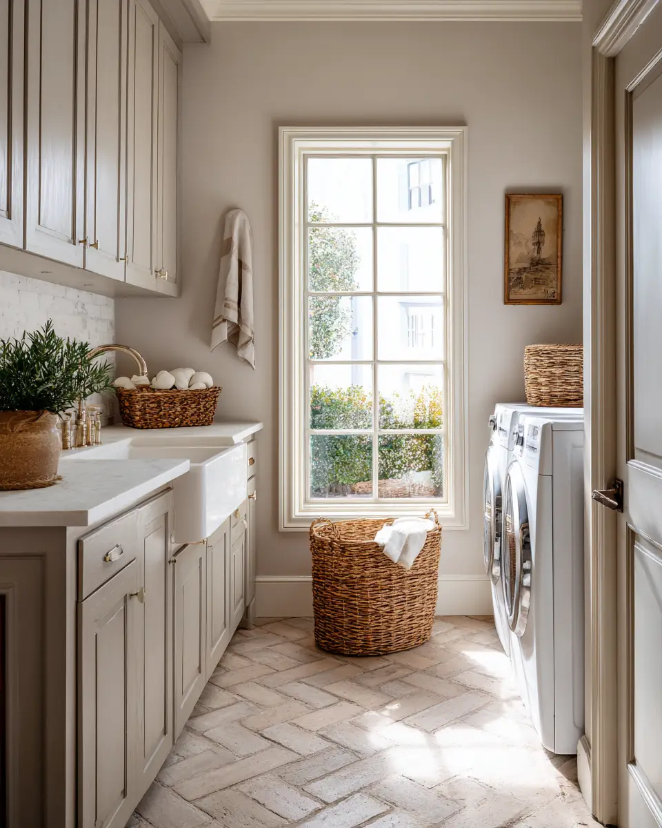 Earthy French Country Laundry Room Decor Ideas