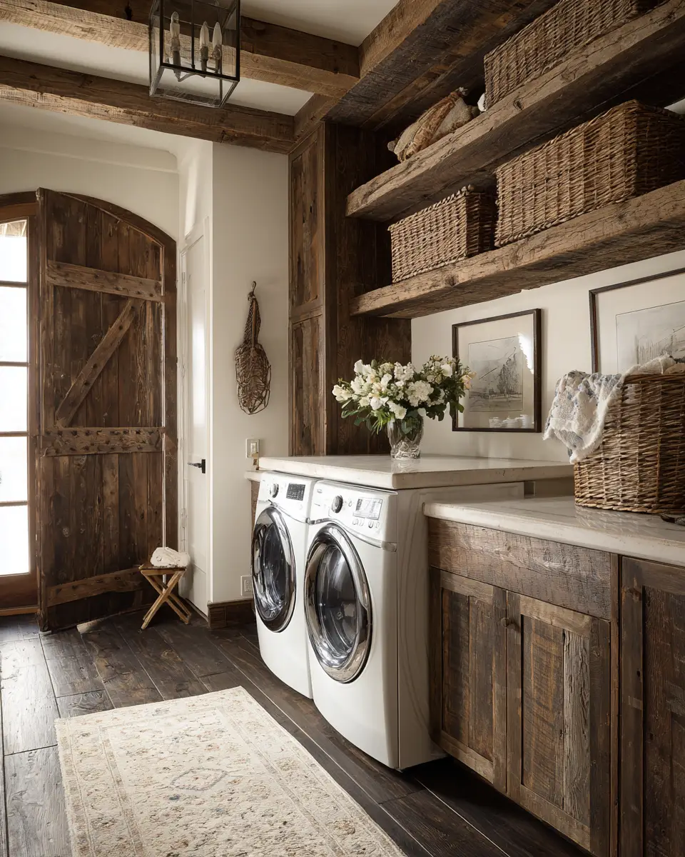 Earthy French Country Laundry Room Decor Ideas