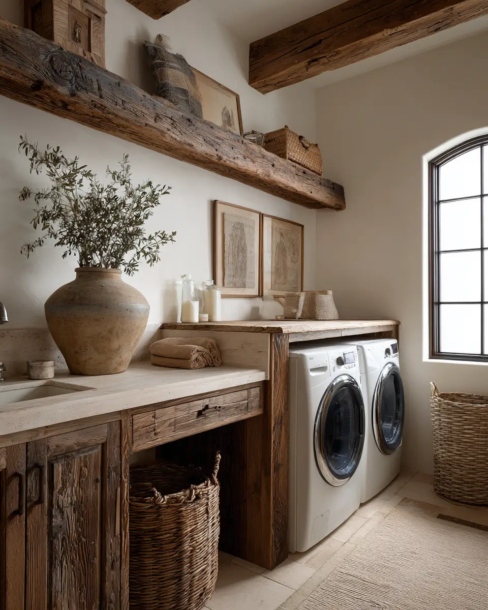 Earthy French Country Laundry Room Decor Ideas