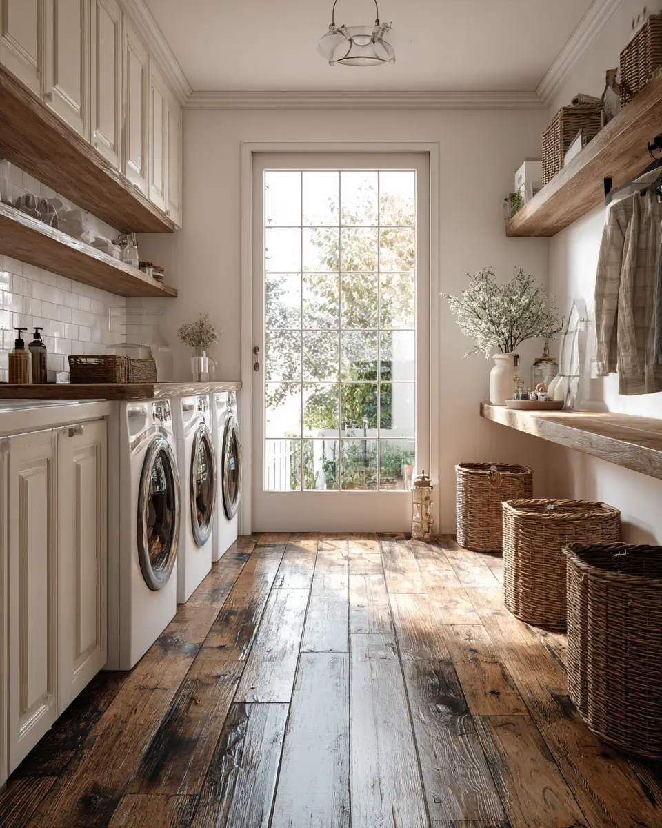 Earthy French Country Laundry Room Decor Ideas