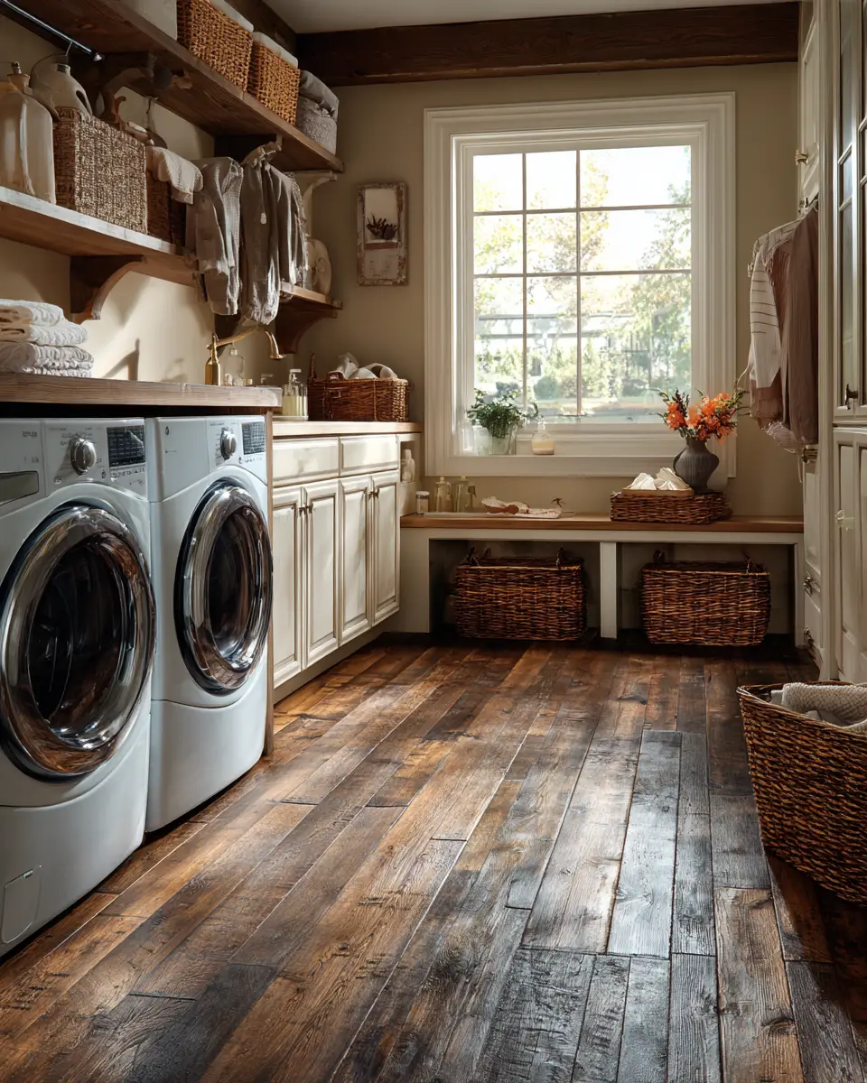 Earthy French Country Laundry Room Decor Ideas