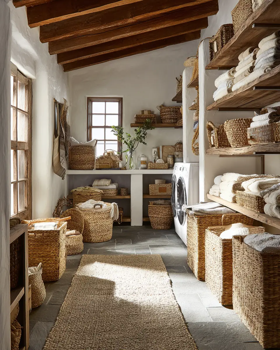 Earthy French Country Laundry Room Decor Ideas